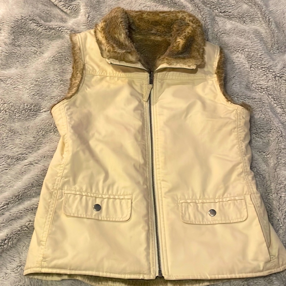 Women Faux Fur Reversible Vest
